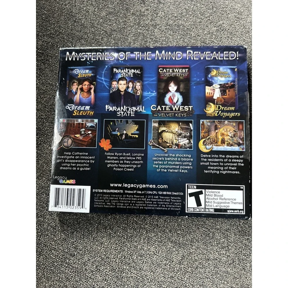 Legacy Games Psychic Detectives 4 Pack PC DVD ROM Software New Mystery Games